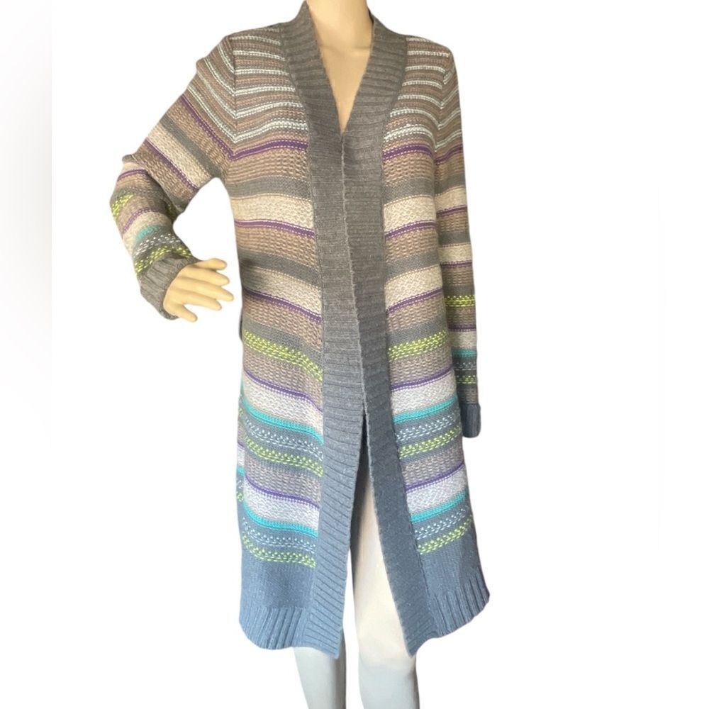 Old navy multiple color, striped cardigan - Picture 3 of 5